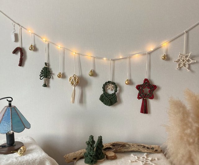 NO．415『流木・マクラメ・クリスマスガーランド』 エンジェル キッチン・日用品・その他 NO．415『流木・マクラメ