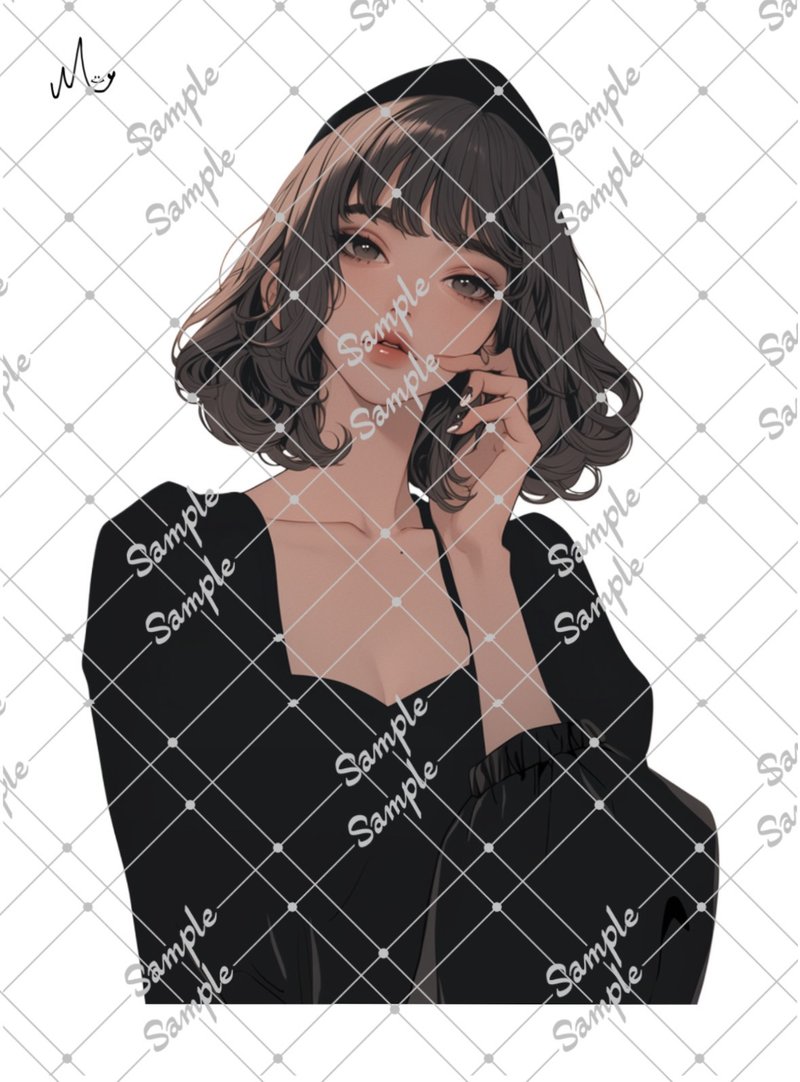オリジナル人物ステッカー - 貼紙 - 紙 