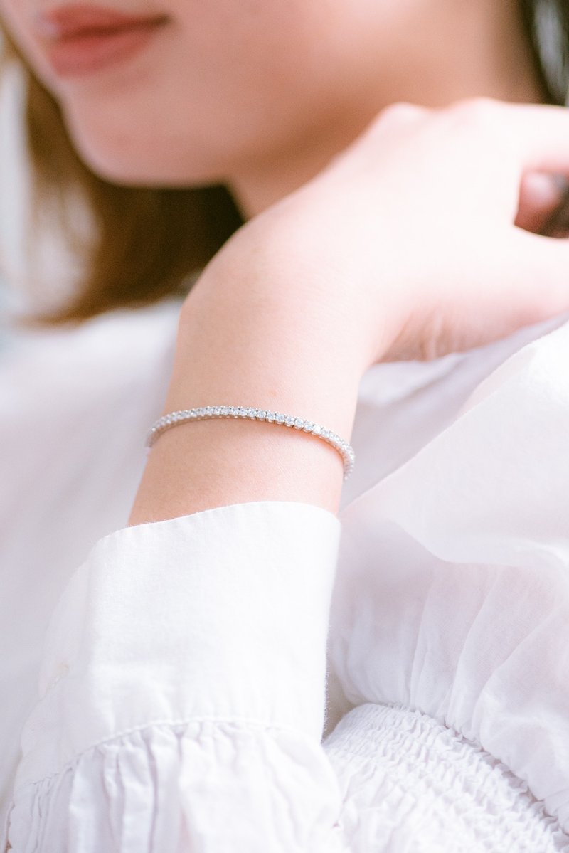 Spotlight • Diamond Bracelet • 18K gold • Gold Vermeil - สร้อยข้อมือ - เงินแท้ สีเงิน