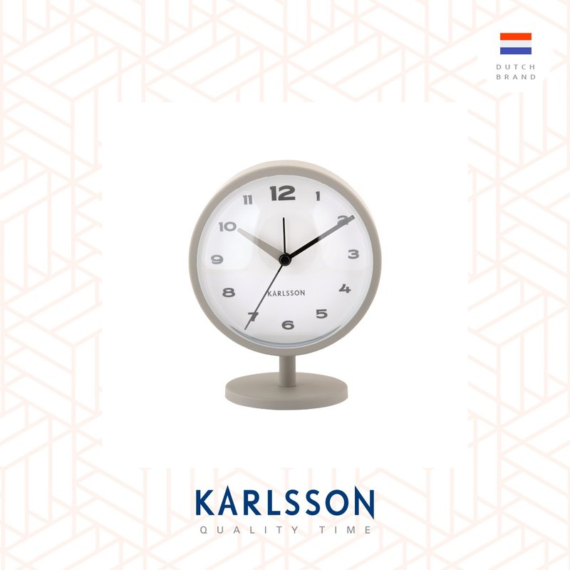 荷蘭Karlsson,Alarm clock Brisk Dome dark grey孤型玻璃鬧鐘 - 時鐘/鬧鐘 - 其他金屬 灰色