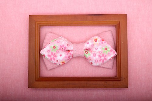 小可愛和小領帶 粉色小碎花領結領帶情侶套裝