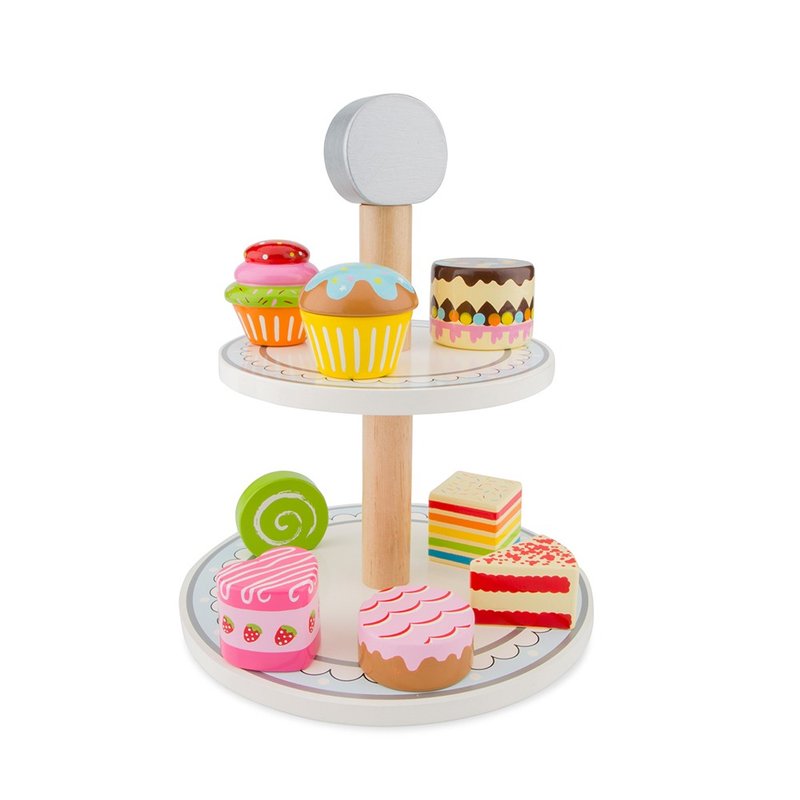 [Netherlands New Classic Toys] British Princess Afternoon Tea Cake Set-10622 - Kids' Toys - Wood 