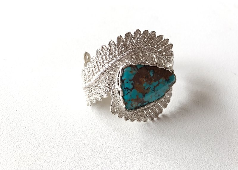 TURQUOISE bangle - Bracelets - Other Metals Silver