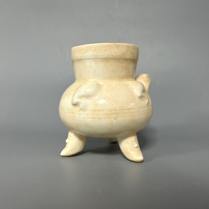 唐白瓷三足爐 - 擺飾/家飾品 - 陶 卡其色