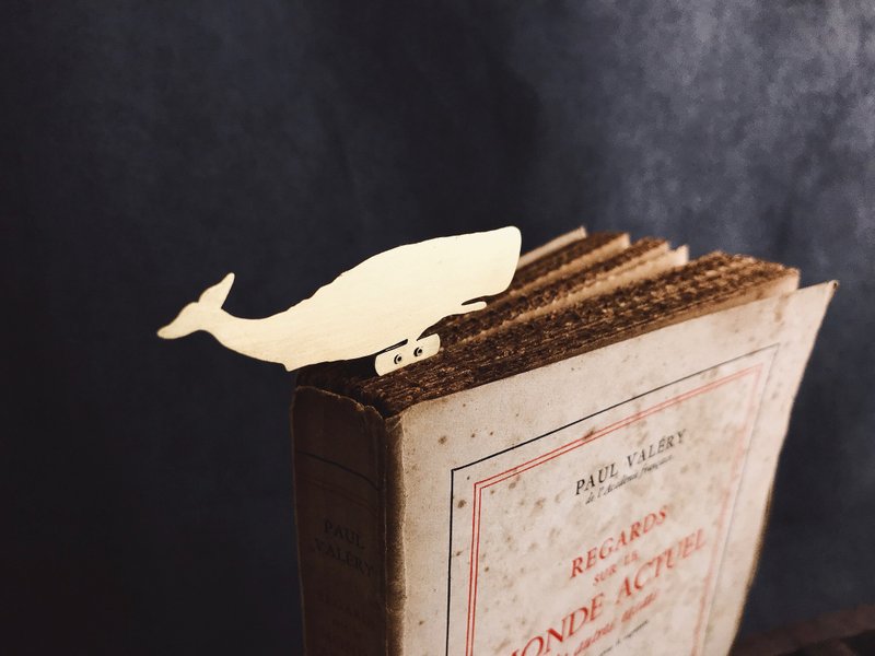 [Umbilical] plus house stationery series handmade Bronze │ │ animal bookmark foot whale - ที่คั่นหนังสือ - ทองแดงทองเหลือง 