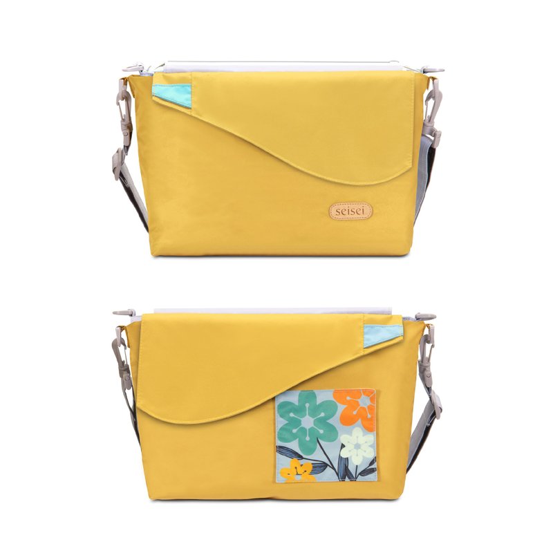 Eco-friendly Crossbody bag; tote bag Two-in-one, Reversible yoyo bag(Bumblebee) - Messenger Bags & Sling Bags - Polyester 