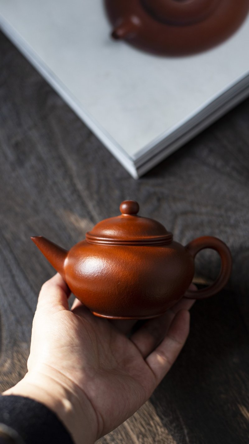 Classic level full handmade 240CC raw ore 30 mesh coarse sand vermilion mud material authentic moisturizing soaking - Teapots & Teacups - Pottery Gray