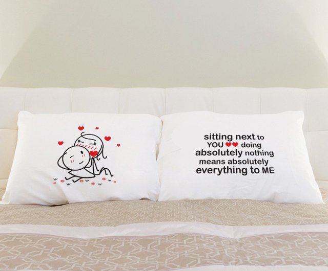 Cute couple outlet pillowcases