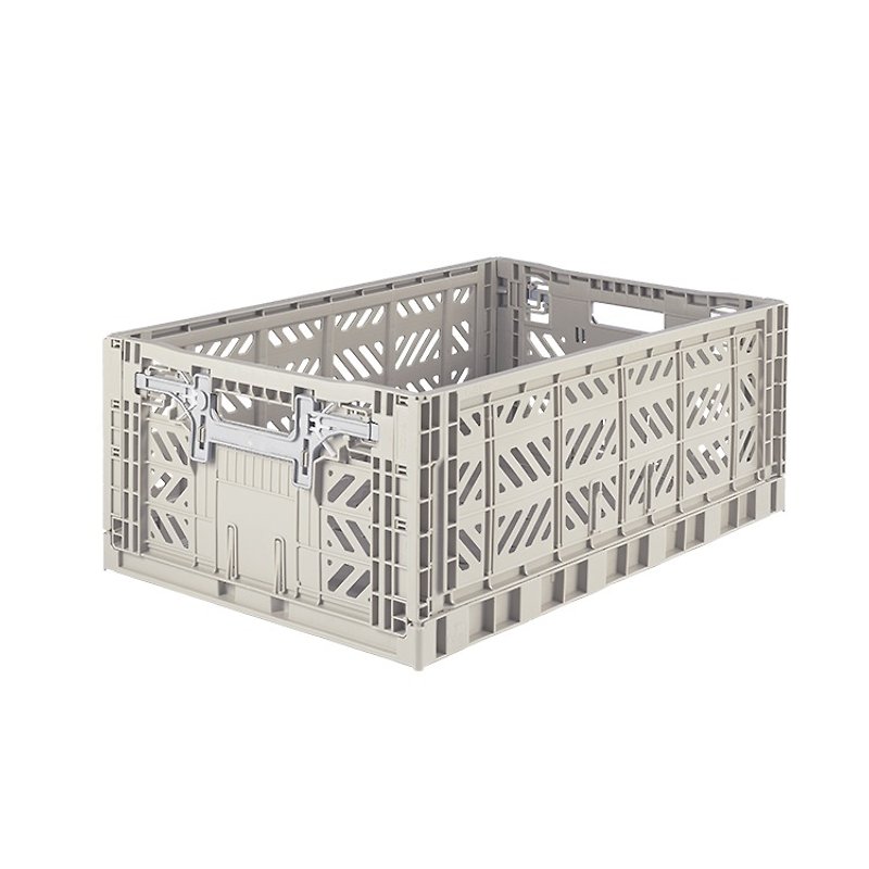 Turkey Aykasa Folding Storage Basket (L)-Light Gray - Storage - Plastic 