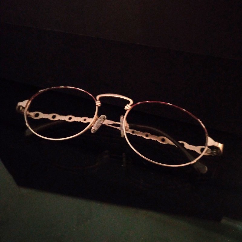 Monroe Optical Shop / Germany 90s Antique Glasses Frame M08 vintage - กรอบแว่นตา - เครื่องประดับ สีทอง
