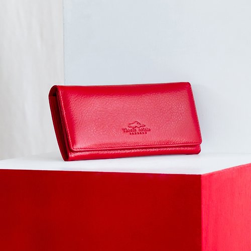 Thesis Crisis POPPY - WOMEN LEATHER LONG WALLET- RED
