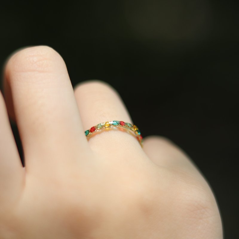 Stained Window | Stained Glass Series | 14K Gold-Filled Ring - General Rings - Copper & Brass Multicolor