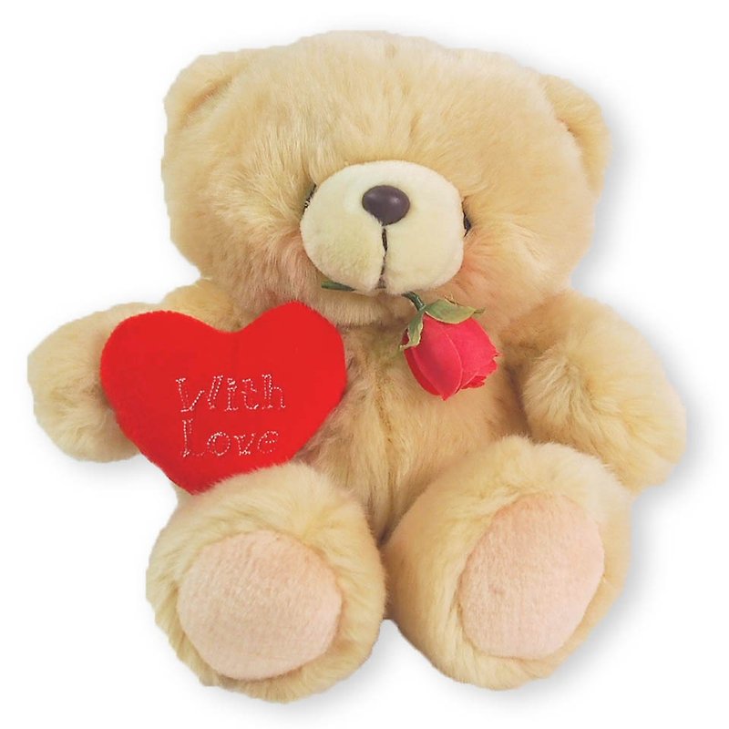 FF 8-inch nap / passion Rose Bear [Valentine] - Stuffed Dolls & Figurines - Other Materials Brown