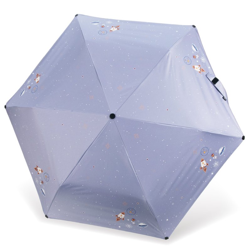 [Umbrella Man] Pull-down Tri-fold Umbrella – Trek Alien Light Purple - Umbrellas & Rain Gear - Waterproof Material Multicolor