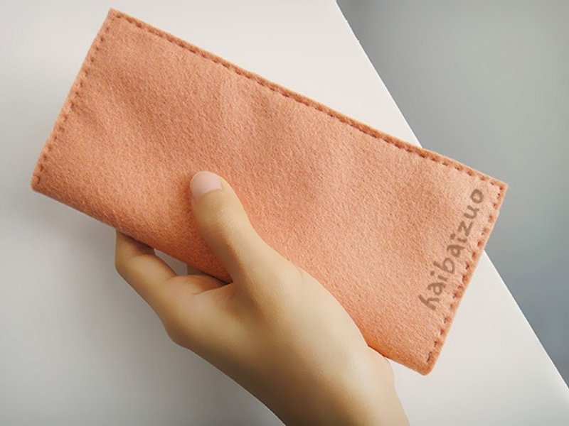 long wallet non-woven fabric (customizable) - กระเป๋าสตางค์ - เส้นใยสังเคราะห์ หลากหลายสี