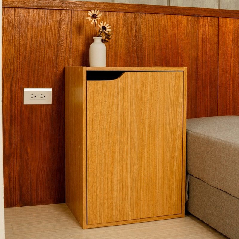 【ikloo】日系堆疊二格一門櫃-淺原木 - 居家收納/收納盒/儲物盒 - 其他材質 