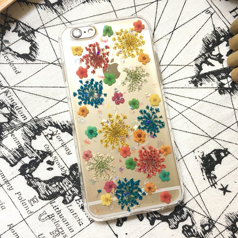 Fireworks - pressed flower phone case - เคส/ซองมือถือ - พืช/ดอกไม้ หลากหลายสี