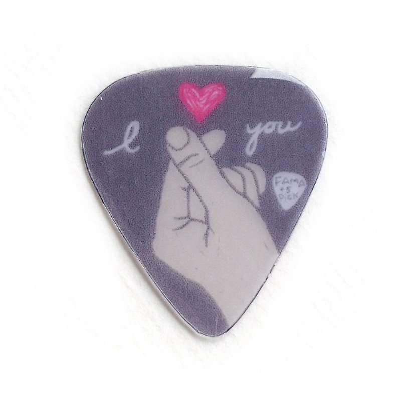 Valentine FaMa's Pick Guitar Shrapnel LOVE U - Guitar Accessories - Resin Red