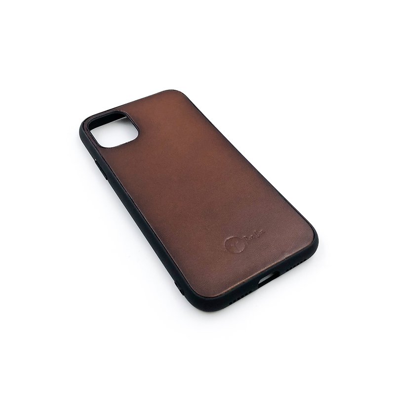 Handmade Vegetable Tanned Leather - iPhone 11 Case - Phone Cases - Genuine Leather Orange