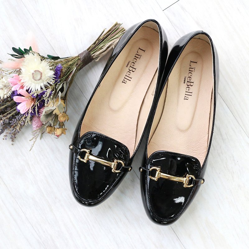 Zero code special [Shaxia jewelry box] patent leather French flat shoes _ gloss black - Women's Leather Shoes - Genuine Leather Pink