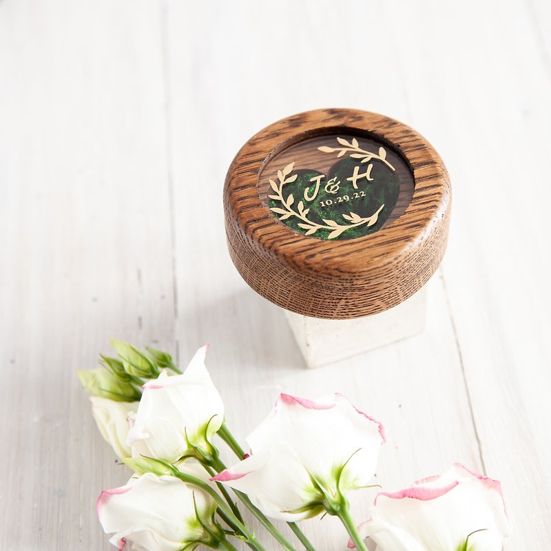 Wooden wedding double ring box | Custom ring holder | ring pillow | Anniversary - 其他 - 木頭 
