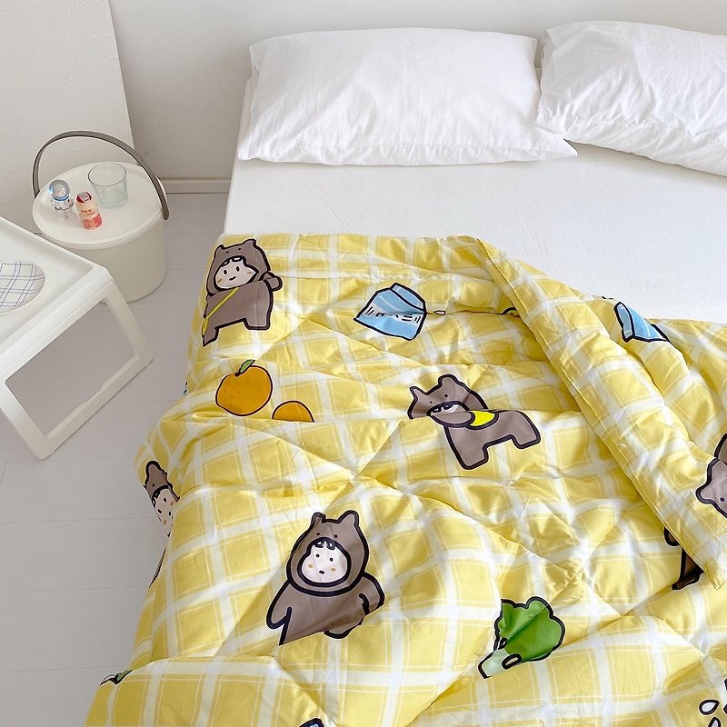 Artist joint JiangJiang expression pack cute cartoon thin quilt cotton summer cool quilt napping blanket - Bedding - Cotton & Hemp 