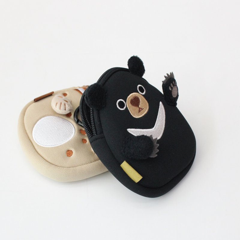 【Ramp Animal】Taiwanese Black Bear Coin Purse - กระเป๋าใส่เหรียญ - เส้นใยสังเคราะห์ สีดำ