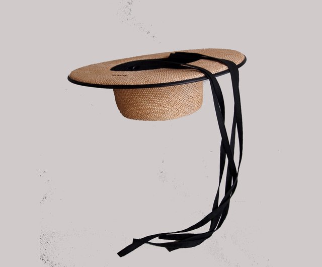帽子 麦わら帽子 hat 顎紐 リボン 高級 日本 手作業 上品 OPP(B