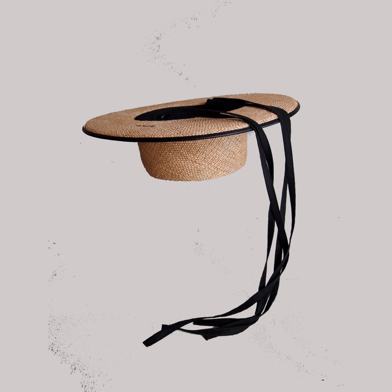 Hat Straw hat Chin strap Ribbon High quality Japanese Handmade Elegant OPP(B) - หมวก - วัสดุอื่นๆ หลากหลายสี