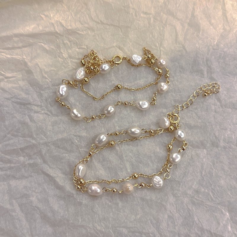 14k珍珠手鍊 - 手鍊/手環 - 珍珠 