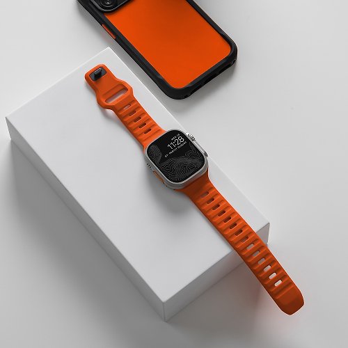 SW 智慧3C週邊生活館 【美國NOMAD】Apple Watch專用運動風FKM橡膠錶帶-49/45/44/42mm