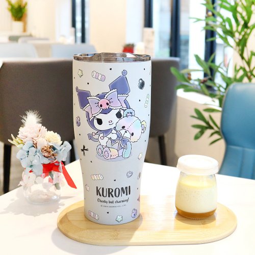 【Hello 生活館】 【Sanrio 三麗鷗】不鏽鋼真空酷樂杯 冰霸杯900ml-酷洛米