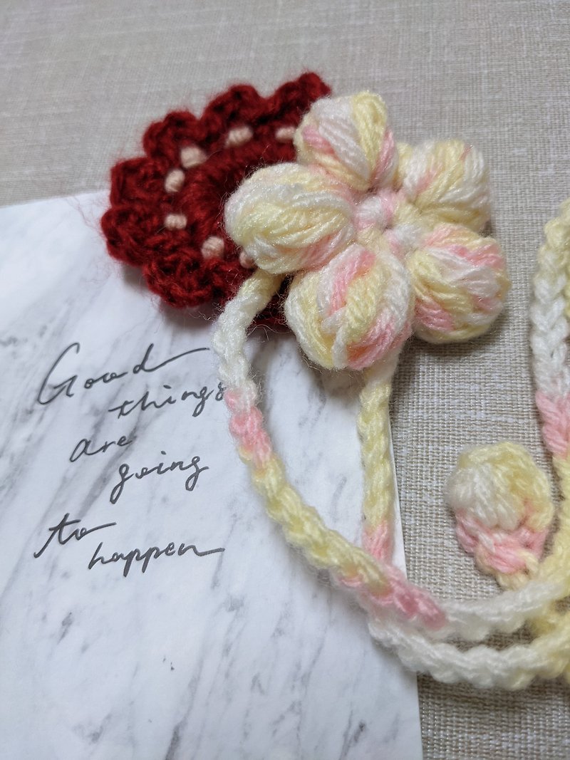 [Elegant Style] Flower Headband/Handmade Braided Headband - เครื่องประดับผม - ผ้าฝ้าย/ผ้าลินิน สึชมพู