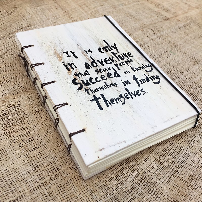Vintage notebook handmadenotebook diaryhandmade wood  筆記本 - Notebooks & Journals - Paper White