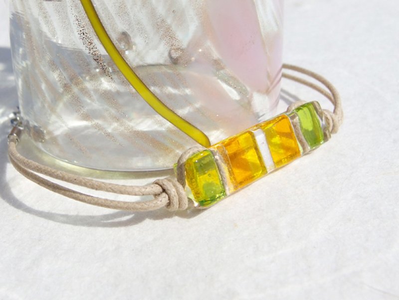 Fragrant glass (Kaoru [melon]) bracelet / anklet [length, metal-free choice] [made-to-order]