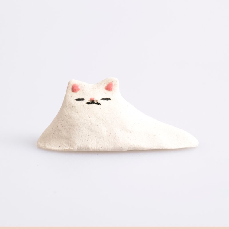 貓是液體系列—白貓 - 擺飾/家飾品 - 陶 白色