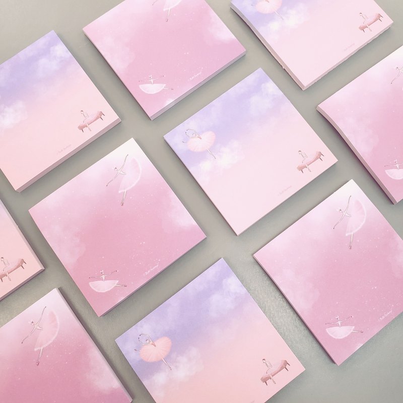 Memo pad set - Spring Ballerina - กระดาษโน้ต - กระดาษ 