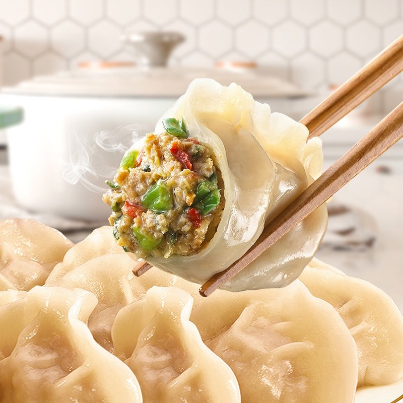 KIKI 餐廳 冷凍捏花臘肉高麗菜水餃 |  兩包共 60 顆 - 水餃/滷味/熟食 - 新鮮食材 多色