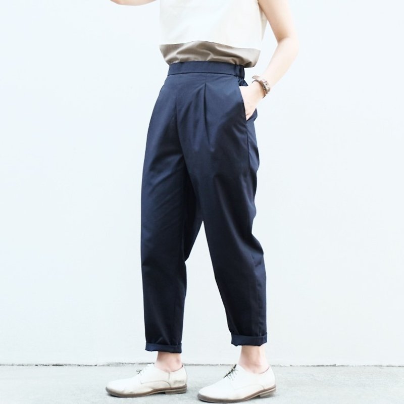 Charlie Pants : Navy Color - กางเกงขายาว - วัสดุอื่นๆ สีน้ำเงิน