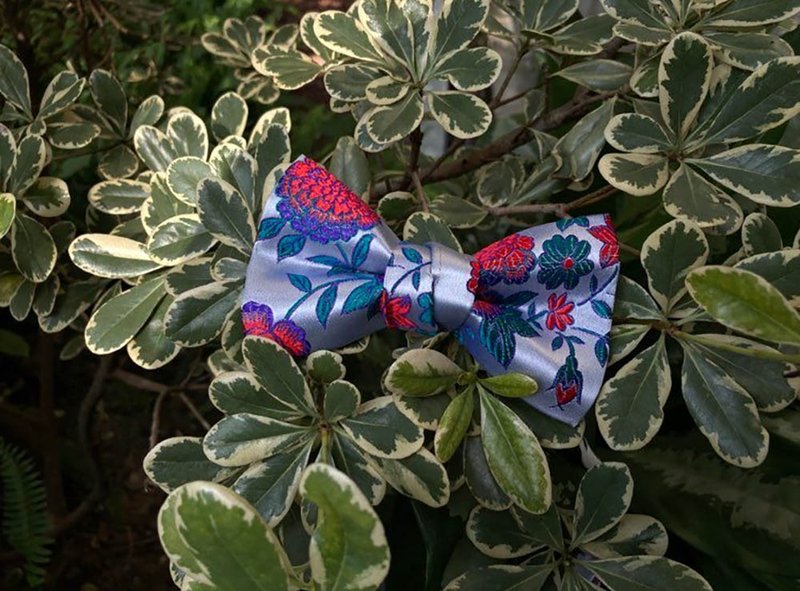 花漾年華 領結 Bow ties - 領結/領巾 - 絲．絹 銀色