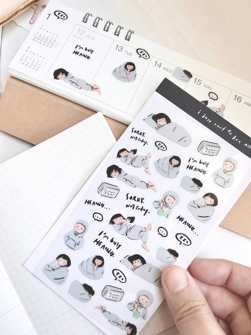 Miss Ng Yuk Sticker Sheet Vol.1 Daily life - สติกเกอร์ - กระดาษ สีแดง
