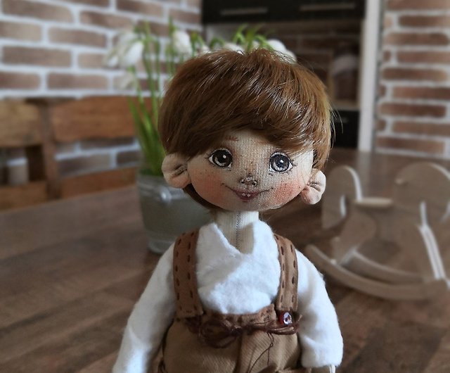イタリア製人形 男の子 イタリア ドール 人形 手描き 希少-