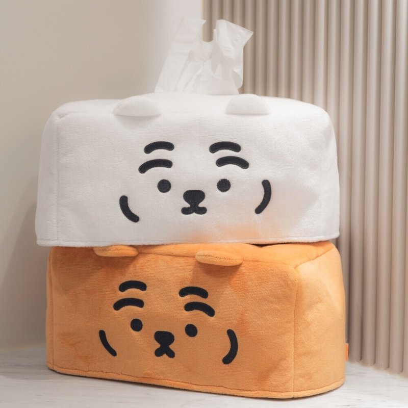 Lying Fat Tiger Square Tissue Cover/Toilet Paper Cover/Tissue Box (two types in total) - Tissue Boxes - Polyester 