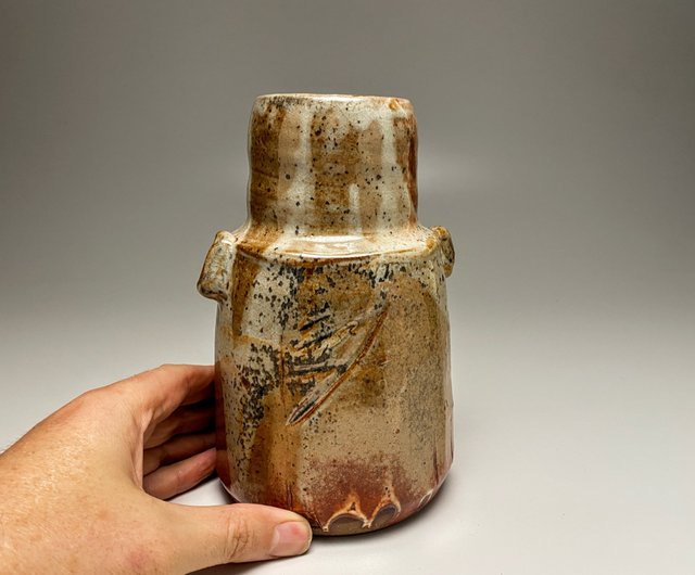 土瓶　花瓶 仏間花瓶 八角 選べる3色 金蓮 5号 陶磁器 金付 15センチ モダン 花器