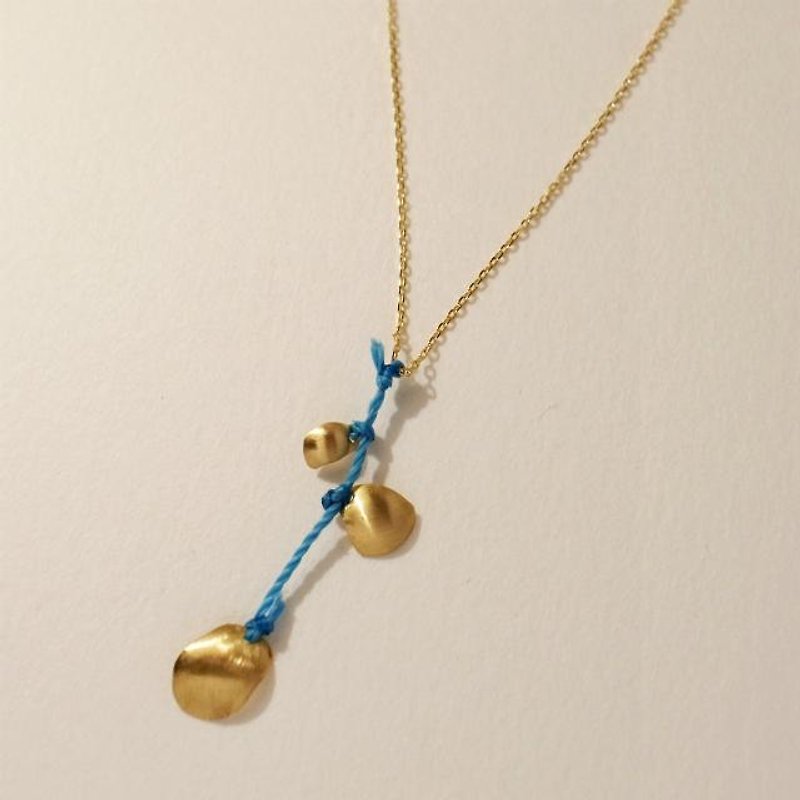18K Gold Necklace 3 Blue