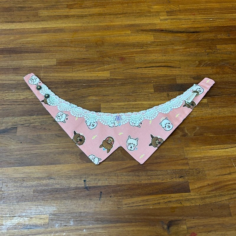 超仙寵物領巾上架啦/羊羊派對/奈伊毛孩的美妝日常領巾/手作 - 寵物衣服 - 棉．麻 粉紅色