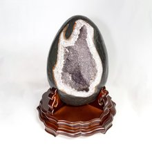 ウルグアイ産❣️天然石 瑪瑙の卵形 置物D.474 ウルグアイ産❣️天然石