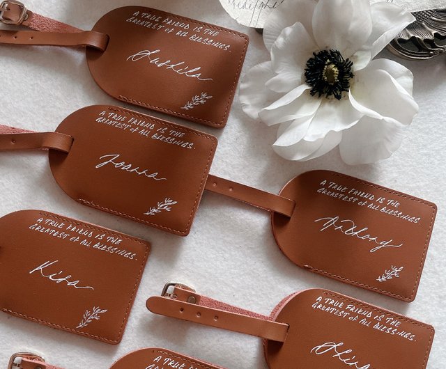 Shops Rose petal custom bag tags