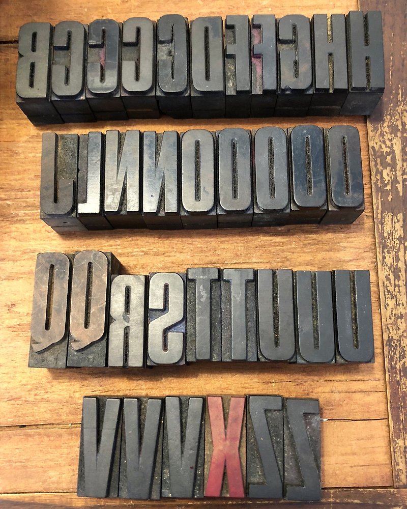 Italian antique wood letter printing block English capital style single sale