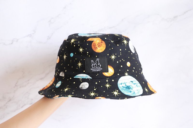 Starry universe fisherman hat - Hats & Caps - Cotton & Hemp Black
